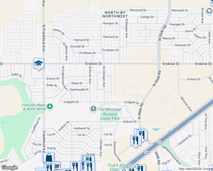 map of restaurants, bars, coffee shops, grocery stores, and more near 507 North Chicago Avenue in Lubbock