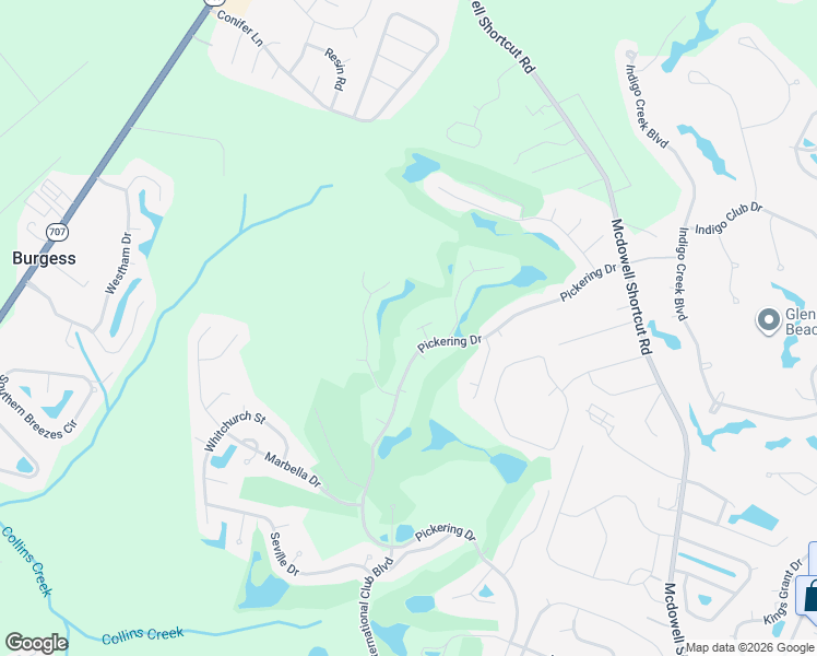 map of restaurants, bars, coffee shops, grocery stores, and more near 616 Bristol Place in Murrells Inlet