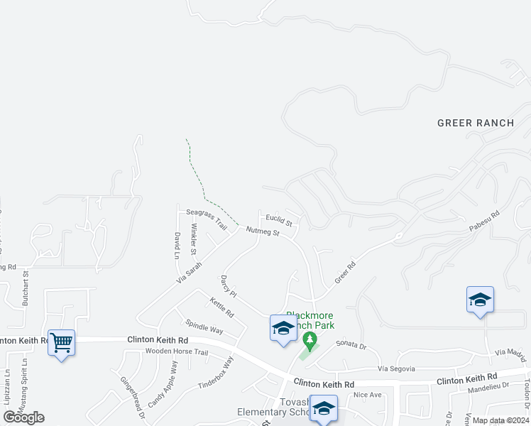 map of restaurants, bars, coffee shops, grocery stores, and more near 35694 Darcy Place in Murrieta