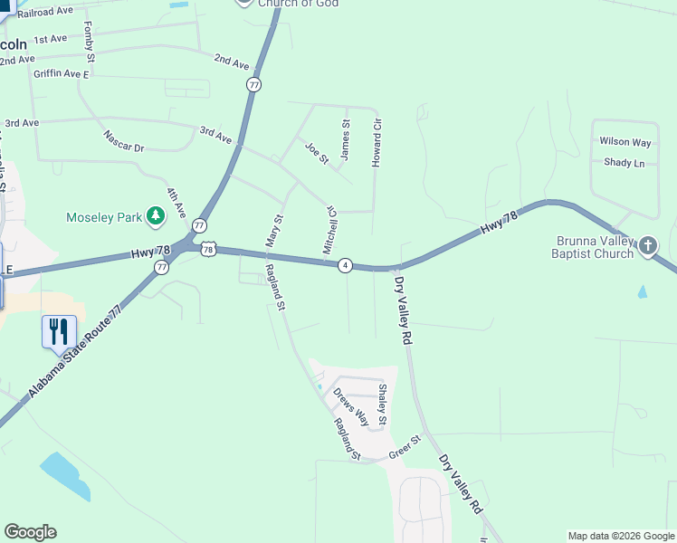 map of restaurants, bars, coffee shops, grocery stores, and more near 22 Howell Lane in Lincoln