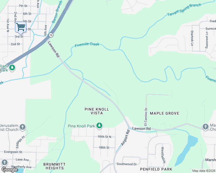 map of restaurants, bars, coffee shops, grocery stores, and more near 1324 Wedgewood Drive in Birmingham
