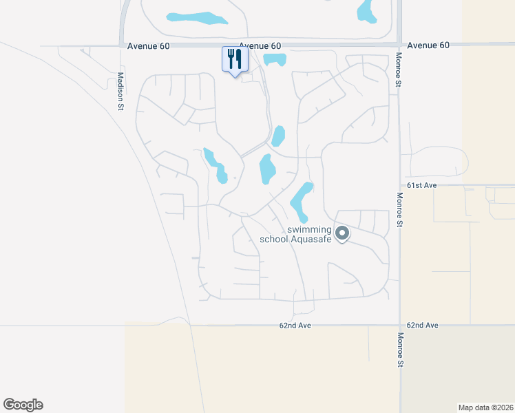 map of restaurants, bars, coffee shops, grocery stores, and more near 81530 Ulrich Drive in La Quinta