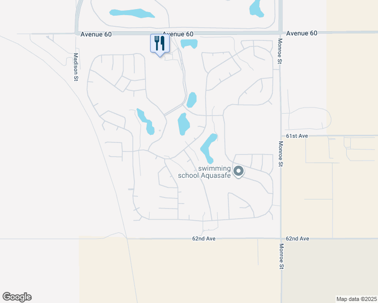 map of restaurants, bars, coffee shops, grocery stores, and more near 61150 Topaz Drive in La Quinta