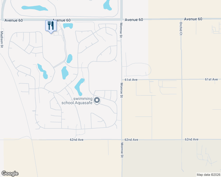 map of restaurants, bars, coffee shops, grocery stores, and more near 81910 Eagle Claw Drive in La Quinta