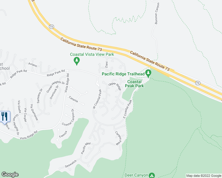 map of restaurants, bars, coffee shops, grocery stores, and more near 6 Sycamore in Orange County