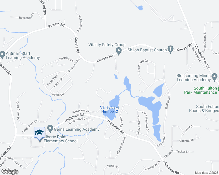 map of restaurants, bars, coffee shops, grocery stores, and more near 9427 Lakeview Road in Union City