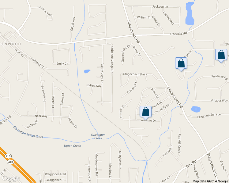 map of restaurants, bars, coffee shops, grocery stores, and more near 5492 Katherine Village Drive in Ellenwood