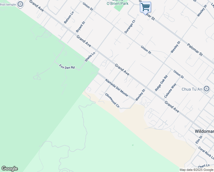 map of restaurants, bars, coffee shops, grocery stores, and more near 33213 Hixon Street in Wildomar