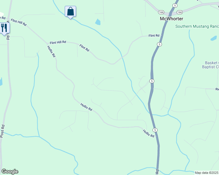 map of restaurants, bars, coffee shops, grocery stores, and more near 7414 Big Creek Drive in Douglasville