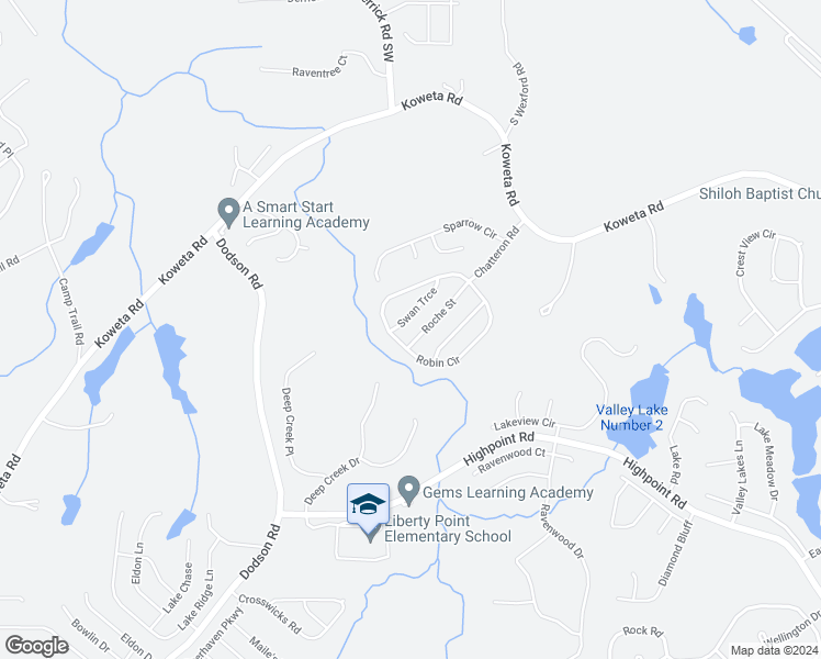 map of restaurants, bars, coffee shops, grocery stores, and more near 4524 Swan Trce in Atlanta