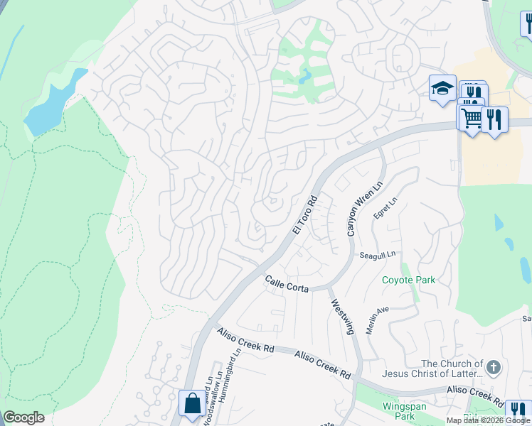 map of restaurants, bars, coffee shops, grocery stores, and more near 3252 San Amadeo in Laguna Woods