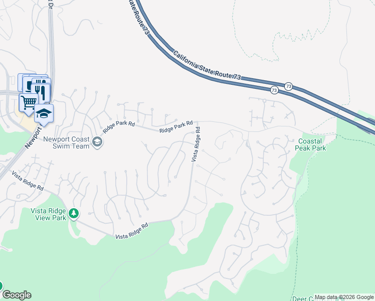 map of restaurants, bars, coffee shops, grocery stores, and more near 15 Castellina Drive in Newport Beach