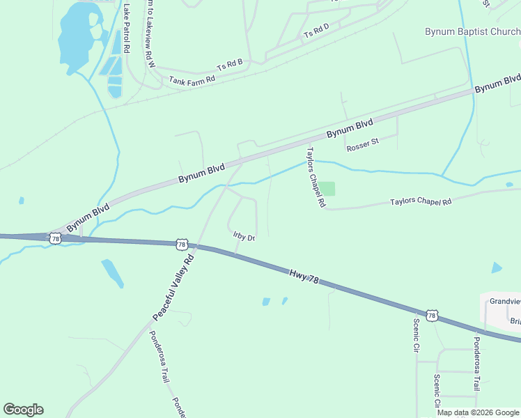 map of restaurants, bars, coffee shops, grocery stores, and more near 166 Irby Drive in Eastaboga