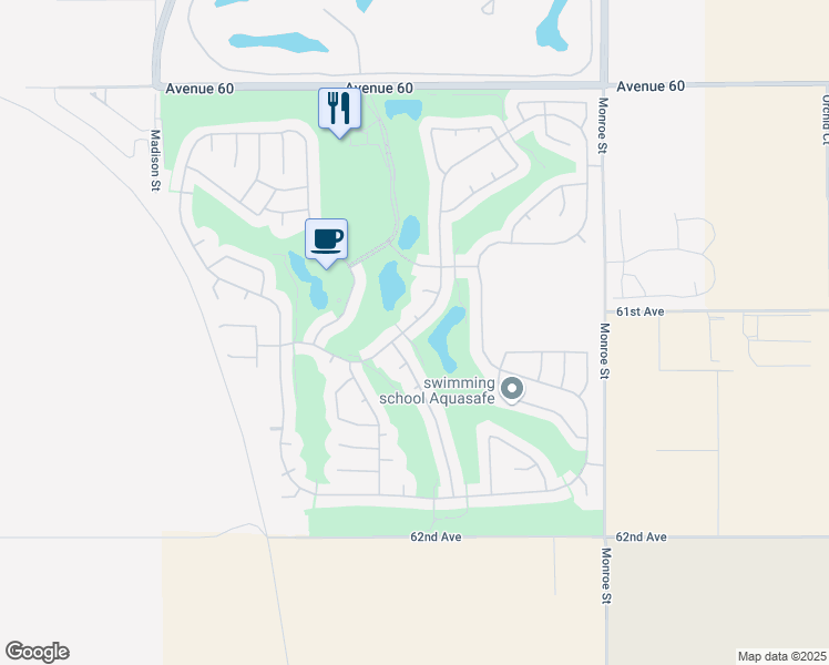 map of restaurants, bars, coffee shops, grocery stores, and more near 81629 Ulrich Drive in La Quinta