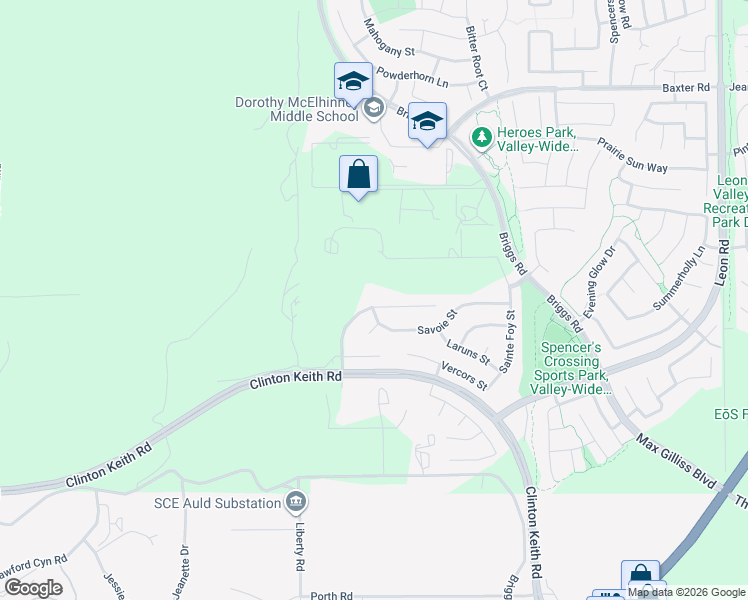 map of restaurants, bars, coffee shops, grocery stores, and more near 30154 Trois Valley Street in Murrieta