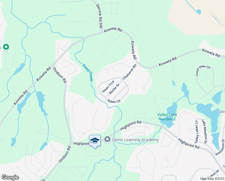 map of restaurants, bars, coffee shops, grocery stores, and more near 4417 Roche Street in Atlanta