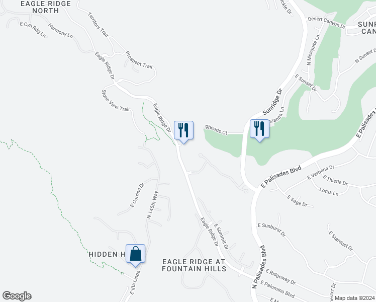 map of restaurants, bars, coffee shops, grocery stores, and more near 13006 Copperwynd Drive in Scottsdale