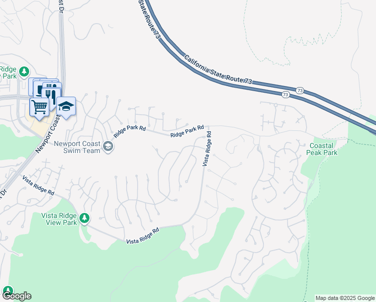 map of restaurants, bars, coffee shops, grocery stores, and more near 15 Castellina Drive in Newport Beach