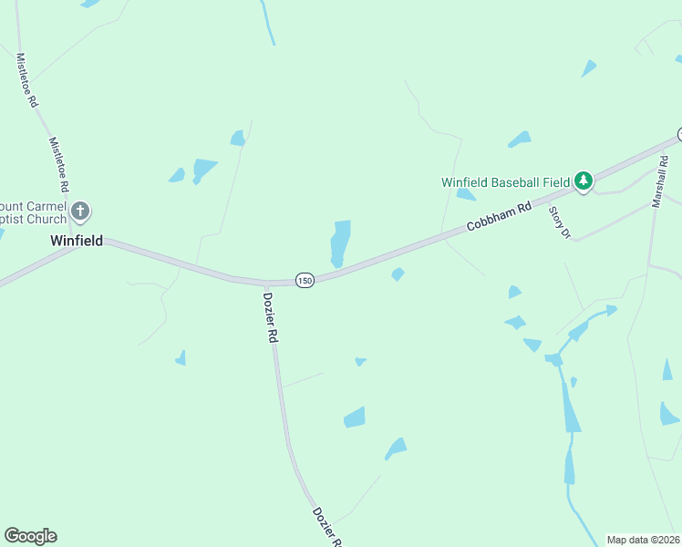 map of restaurants, bars, coffee shops, grocery stores, and more near 6348 Cobbham Road in Appling