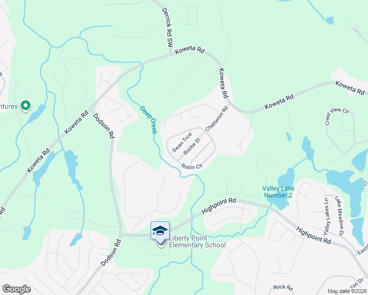 map of restaurants, bars, coffee shops, grocery stores, and more near 4420 Roche Street in Atlanta