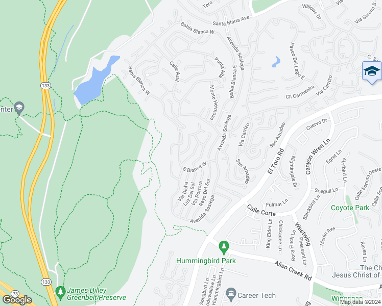 map of restaurants, bars, coffee shops, grocery stores, and more near 3518 Bahia Blanca West in Laguna Woods