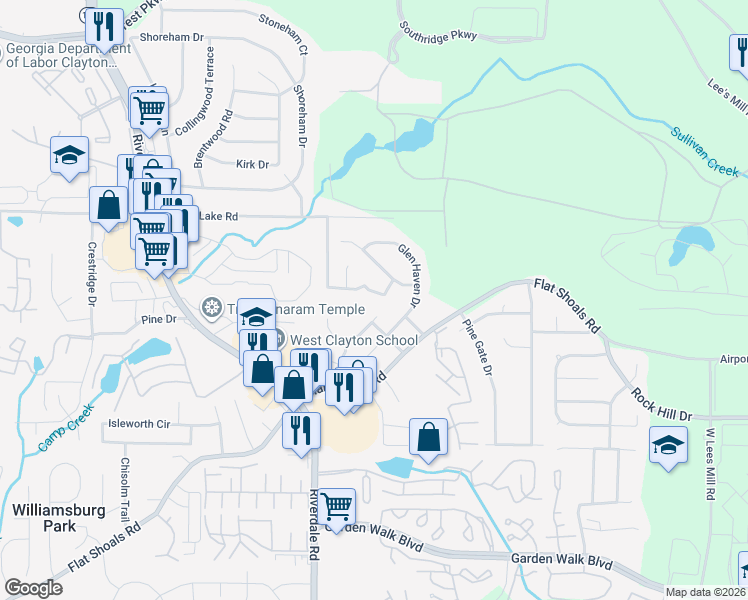 map of restaurants, bars, coffee shops, grocery stores, and more near 1120 Kristen Cove in Atlanta