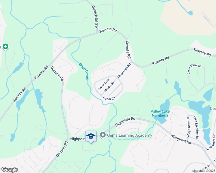 map of restaurants, bars, coffee shops, grocery stores, and more near 4415 Roche Street in Atlanta