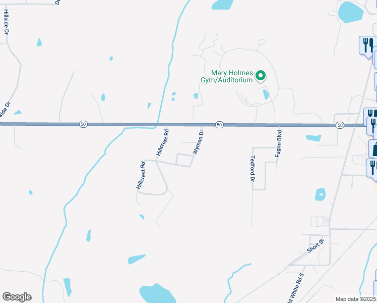 map of restaurants, bars, coffee shops, grocery stores, and more near Doughty Circle in West Point