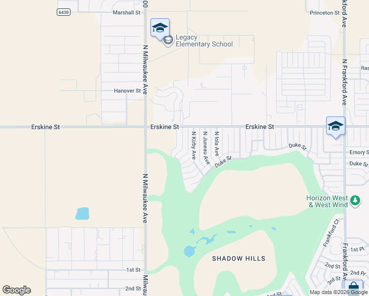map of restaurants, bars, coffee shops, grocery stores, and more near 524 North Kline Avenue in Lubbock