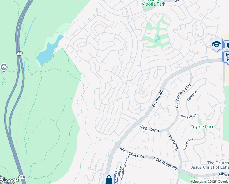 map of restaurants, bars, coffee shops, grocery stores, and more near 3523 Bahia Blanca West in Laguna Woods