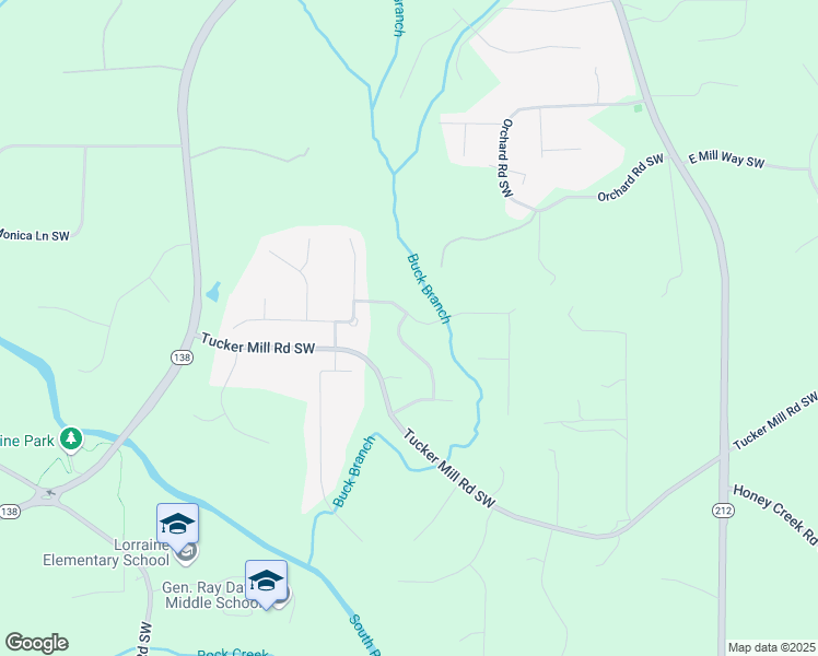 map of restaurants, bars, coffee shops, grocery stores, and more near 3240 Letha Woods Drive Southwest in Conyers