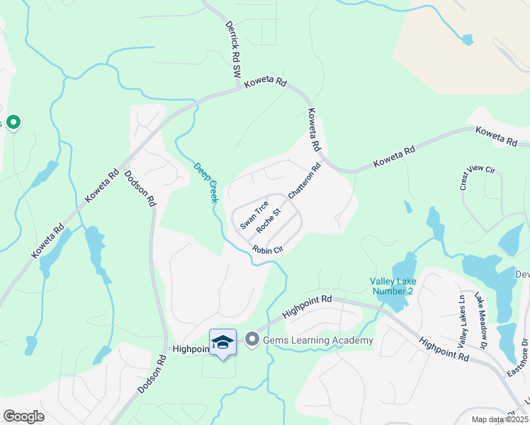 map of restaurants, bars, coffee shops, grocery stores, and more near 4510 Swan Trace in Atlanta