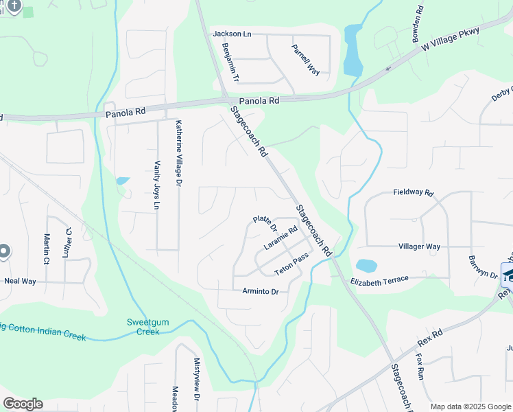map of restaurants, bars, coffee shops, grocery stores, and more near 5447 Lauren Cove in Ellenwood