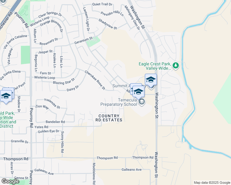 map of restaurants, bars, coffee shops, grocery stores, and more near 32743 Cherokee Rose Street in Winchester
