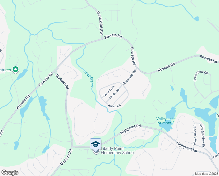 map of restaurants, bars, coffee shops, grocery stores, and more near 4095 Robin Circle in Atlanta