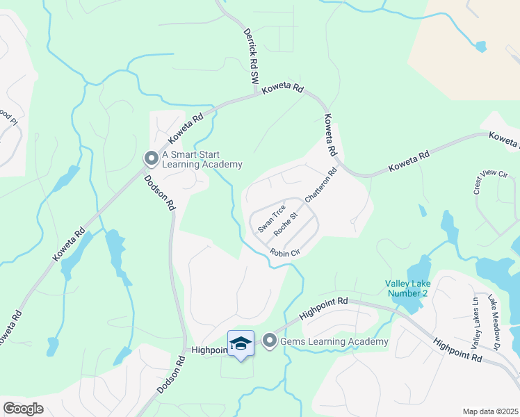 map of restaurants, bars, coffee shops, grocery stores, and more near 4090 Robin Circle in College Park