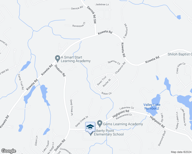 map of restaurants, bars, coffee shops, grocery stores, and more near 4088 Robin Circle in College Park