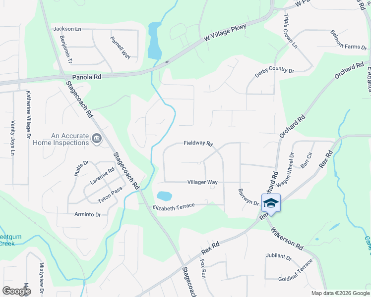 map of restaurants, bars, coffee shops, grocery stores, and more near 4003 Fieldway Road in Rex