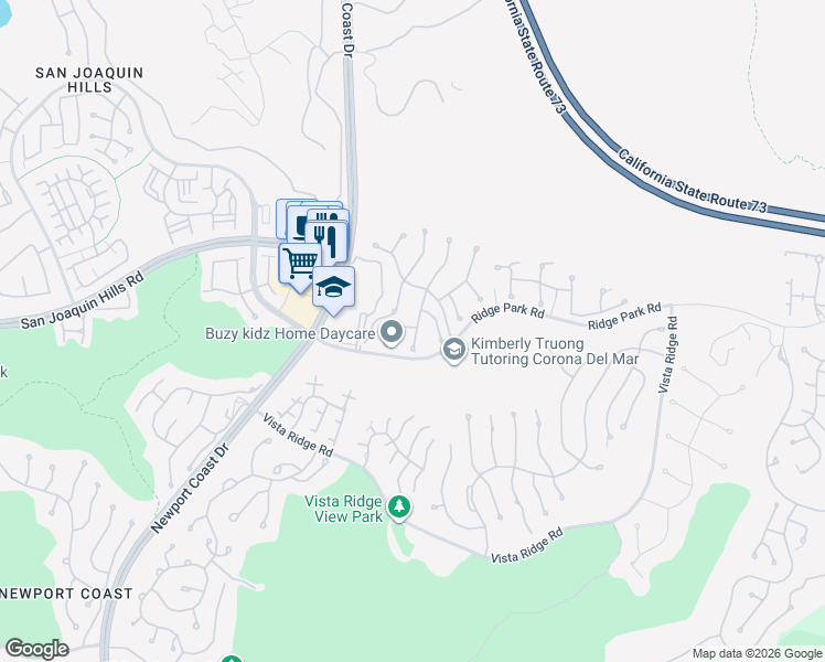 map of restaurants, bars, coffee shops, grocery stores, and more near 51 Renata in Newport Beach