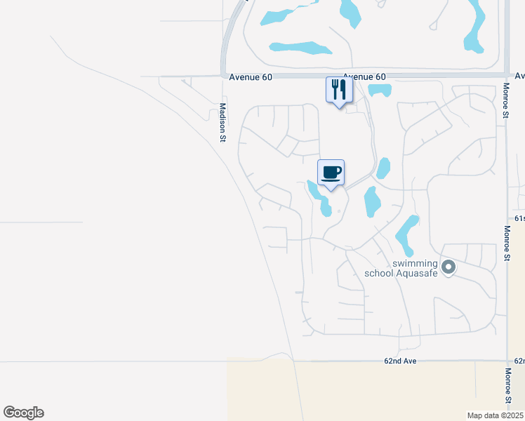 map of restaurants, bars, coffee shops, grocery stores, and more near 50660 Santa Rosa Court in La Quinta