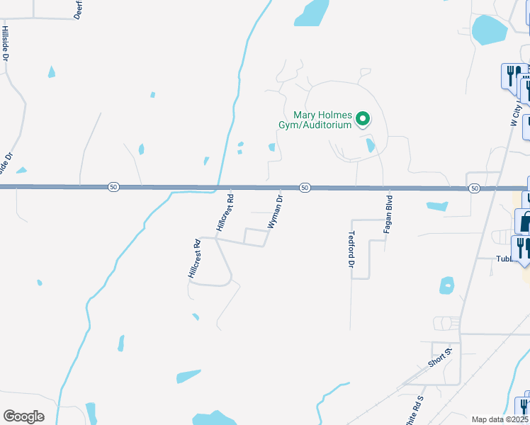 map of restaurants, bars, coffee shops, grocery stores, and more near Doughty Circle in West Point