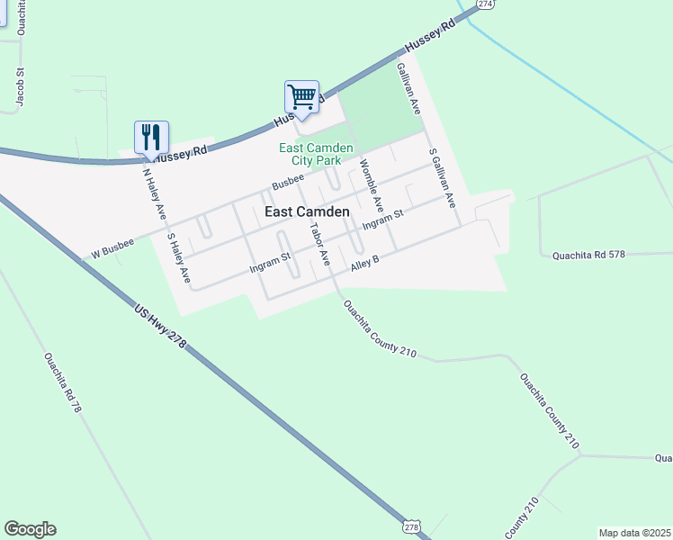 map of restaurants, bars, coffee shops, grocery stores, and more near 211 Tabor Avenue in East Camden