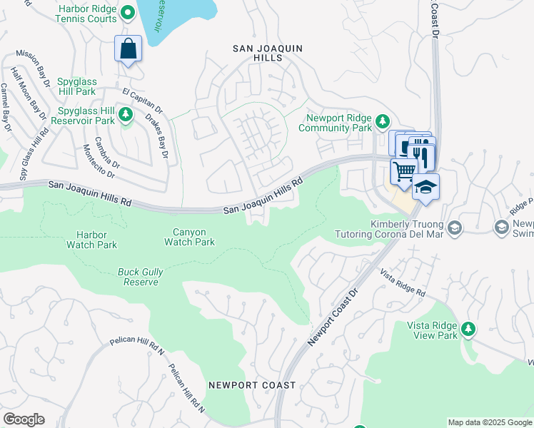 map of restaurants, bars, coffee shops, grocery stores, and more near 81 Chandon in Newport Beach