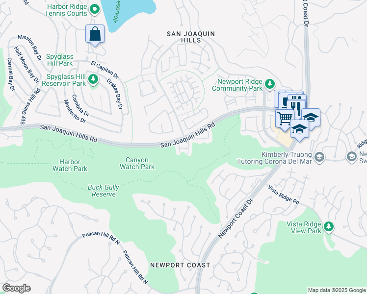 map of restaurants, bars, coffee shops, grocery stores, and more near 81 Chandon in Newport Beach