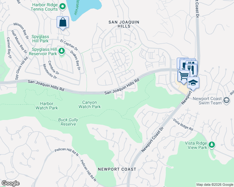 map of restaurants, bars, coffee shops, grocery stores, and more near 5 Saint Pierre in Newport Beach