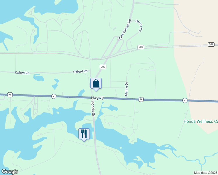 map of restaurants, bars, coffee shops, grocery stores, and more near 45277 U.S. 78 in Lincoln