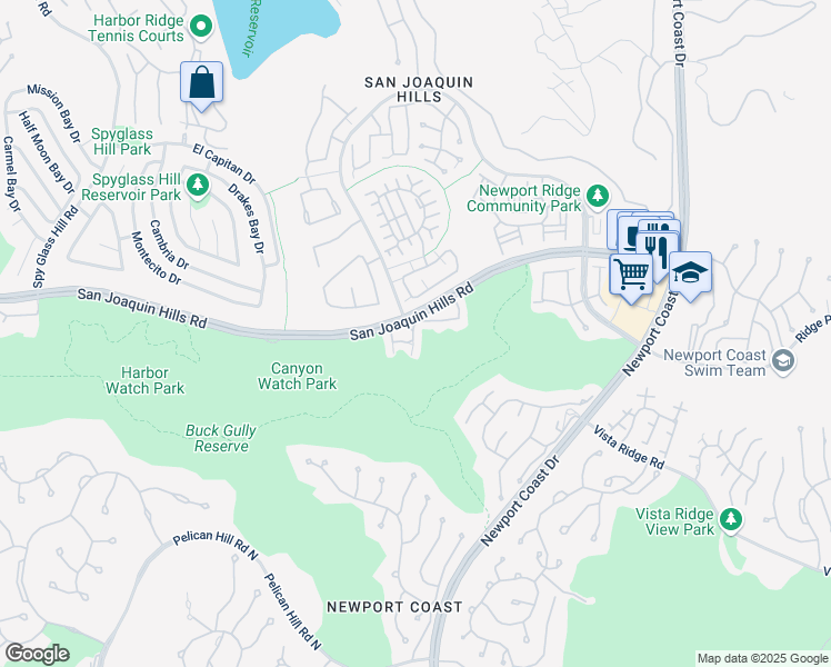 map of restaurants, bars, coffee shops, grocery stores, and more near 42 Chandon in Newport Beach