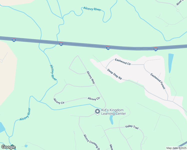 map of restaurants, bars, coffee shops, grocery stores, and more near 300 Alcovy Way in Covington