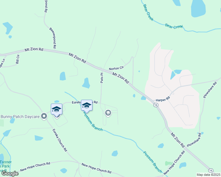 map of restaurants, bars, coffee shops, grocery stores, and more near 2750 Mount Zion Road in Carrollton