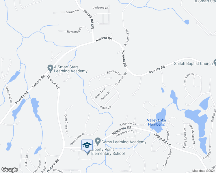 map of restaurants, bars, coffee shops, grocery stores, and more near 4105 Robin Circle in College Park